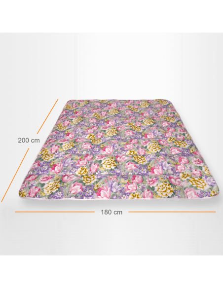 Pilota Pernador cu 30% puf si pana de gasca, 210x240 cm, Flori mov