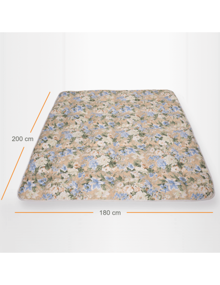 Pilota Pernador cu 30% puf si pana de gasca, 210x240 cm, Flori albastre