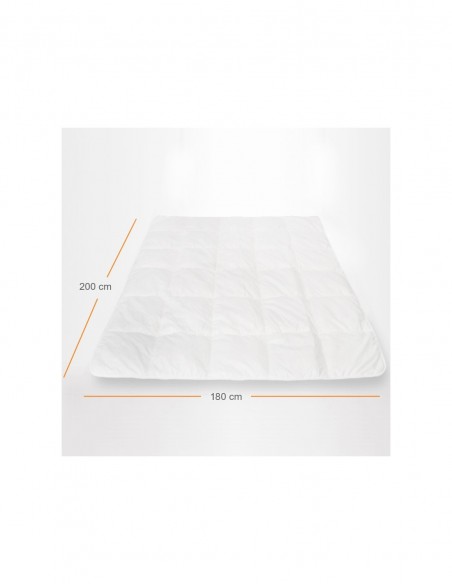 Pilota Pernador cu 30% puf si pana de gasca, 200x220 cm, Alb