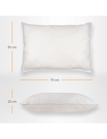 Perna Pernador cu 15% puf si pana de gasca, 50x70 cm, Alb