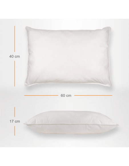 Perna Pernador cu 30% puf si pana de gasca, 40x60 cm, alb