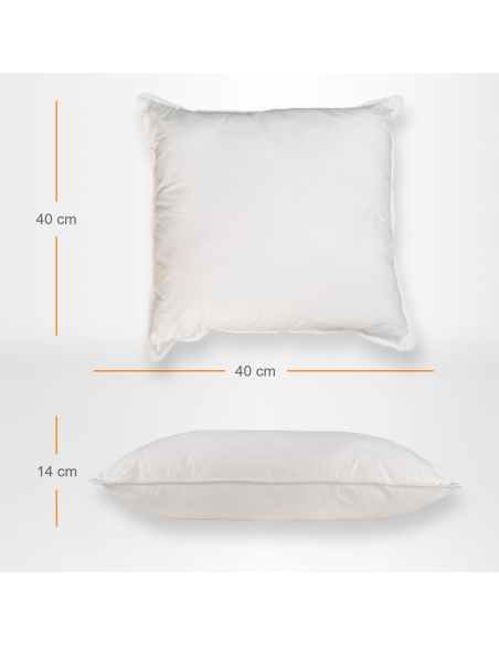 Perna Pernador cu 15% puf si pana de gasca, 40x40 cm, Alb