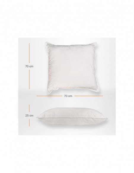 Perna Pernador cu 15% puf si pana de gasca, 70x70 cm, Alb
