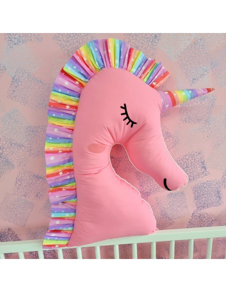 Perna decorativa Unicorn, roz