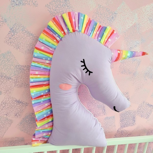 Perna decorativa Unicorn, mov