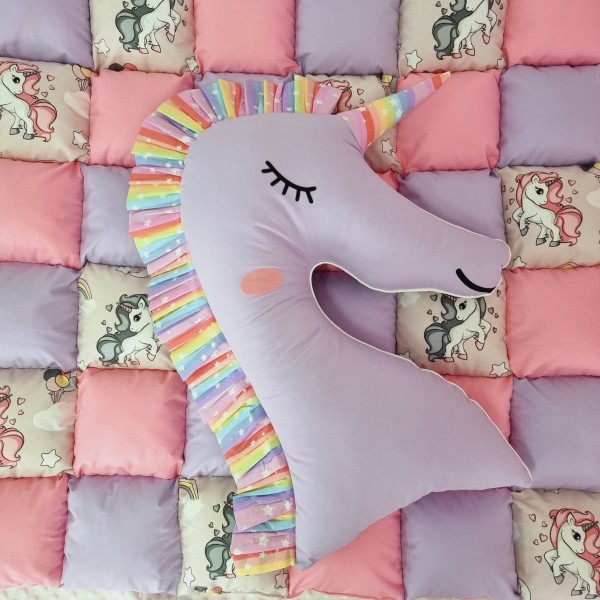 Perna decorativa Unicorn, mov 2
