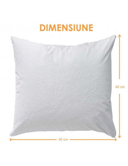 Husa perna impermeabila Pernador, frotir cu bumbac, 40x40 cm