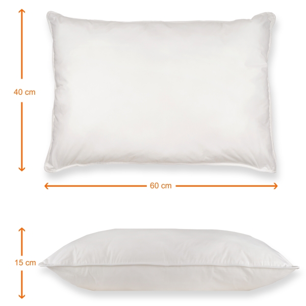 Perna Pernador cu puf si pana de gasca, 40x60 cm, Alb