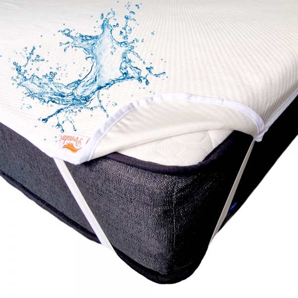 Husa protectie saltea impermeabila Pernador, matlasata, prindere cu elastic, 80x200 cm