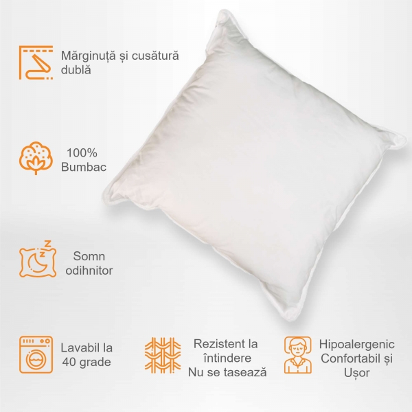 Set de 2 perne Pernador cu 15% puf de...