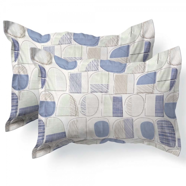 Set de 2 fete de perna 40x40cm din Bumbac Ranforce cu marginuta, cod culoare 68