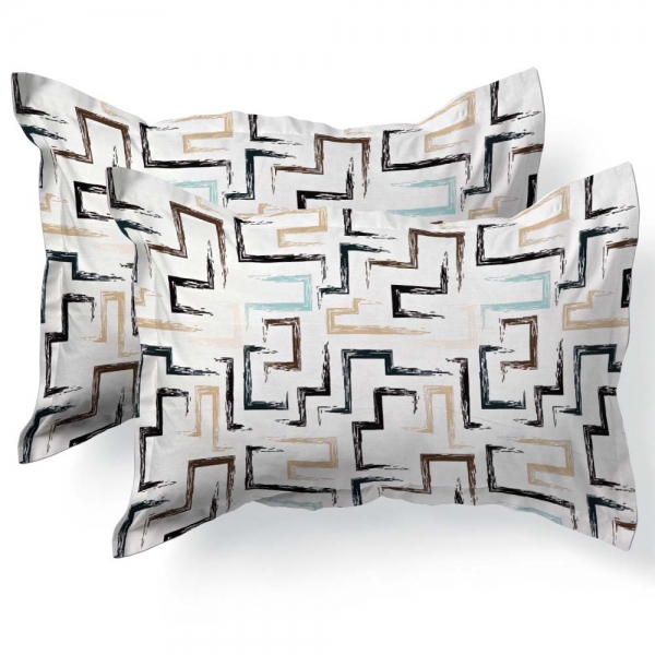 Set de 2 fete de perna 70x70cm din Bumbac Ranforce cu marginuta, cod culoare 73-A