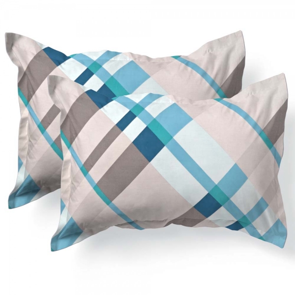 Set de 2 fete de perna 40x40cm din Bumbac Ranforce cu marginuta, cod culoare 74