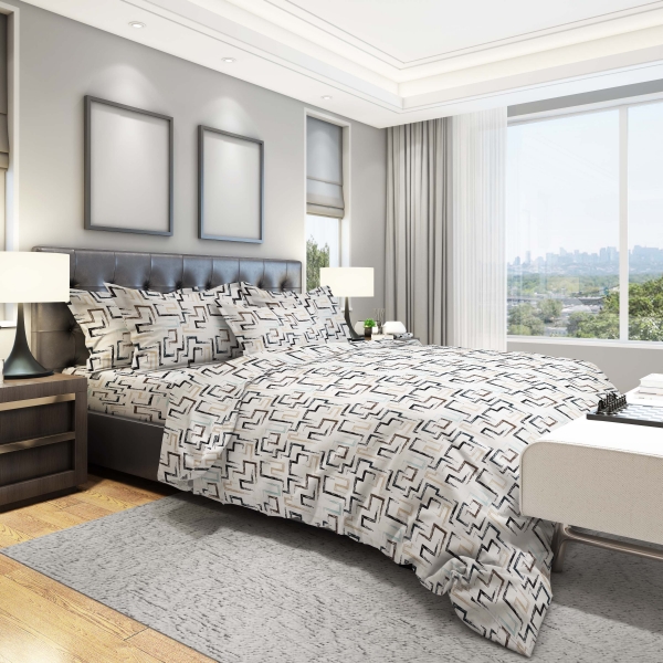 Lenjerie de pat Pernador® din Bumbac Ranforce, 1 persoana, cod culoare 73-A