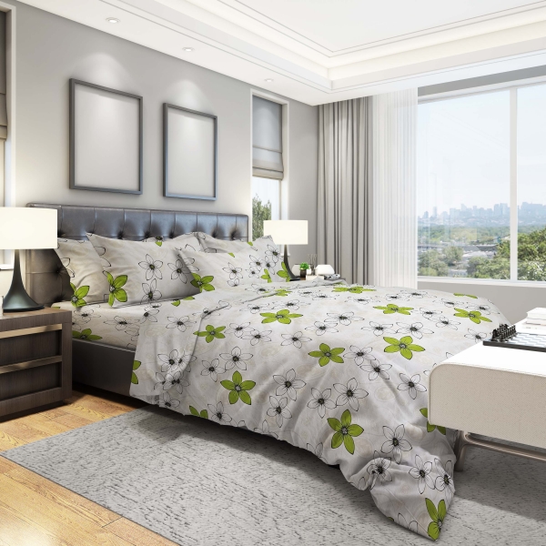 Lenjerie de pat Pernador® din Bumbac Ranforce, 1 persoana, cod culoare 118