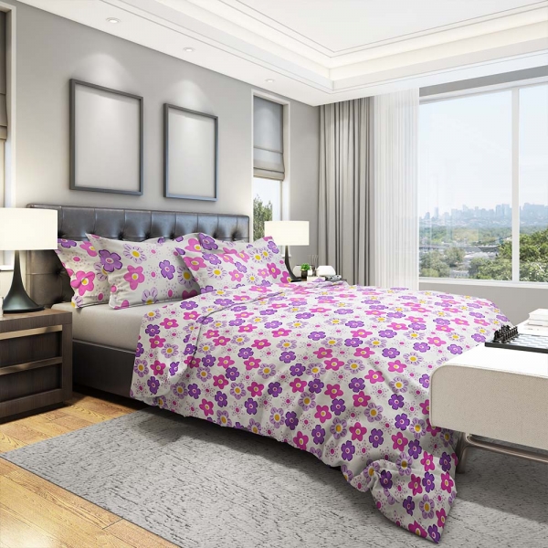 Lenjerie de pat Pernador® din Bumbac Ranforce, 1 persoana, cod culoare 6