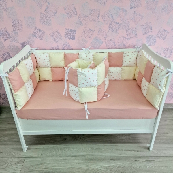 Aparatori de patut tip Patchwork roz...