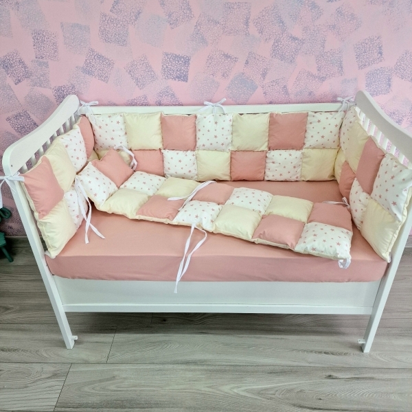 Aparatori de patut tip Patchwork roz...