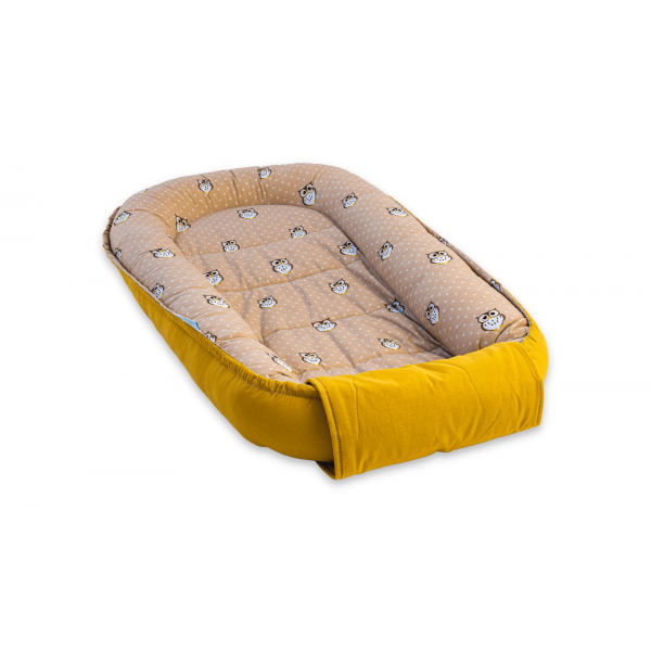 Baby Nest din Bumbac, model galben...