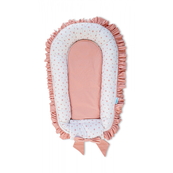 Baby Nest Premium din Bumbac, model fundita maro