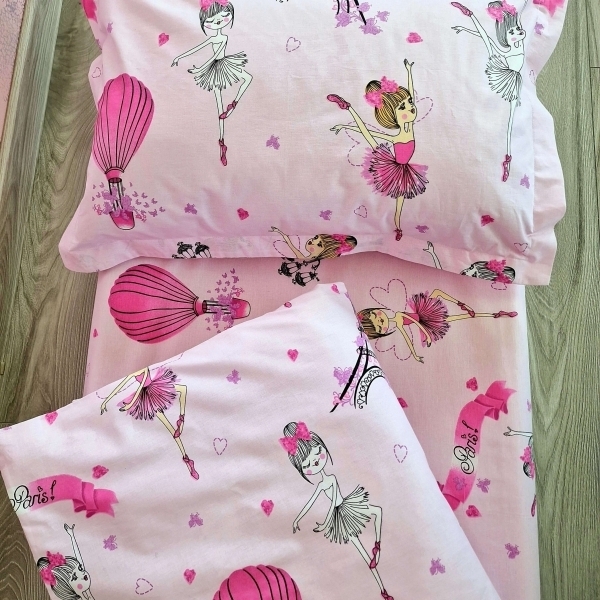 Lenjerie din Bumbac pentru patut stivuibil, Balerina la Paris