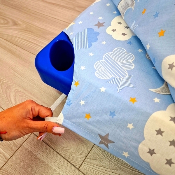 Lenjerie din Bumbac pentru patut stivuibil, Norisori si stelute