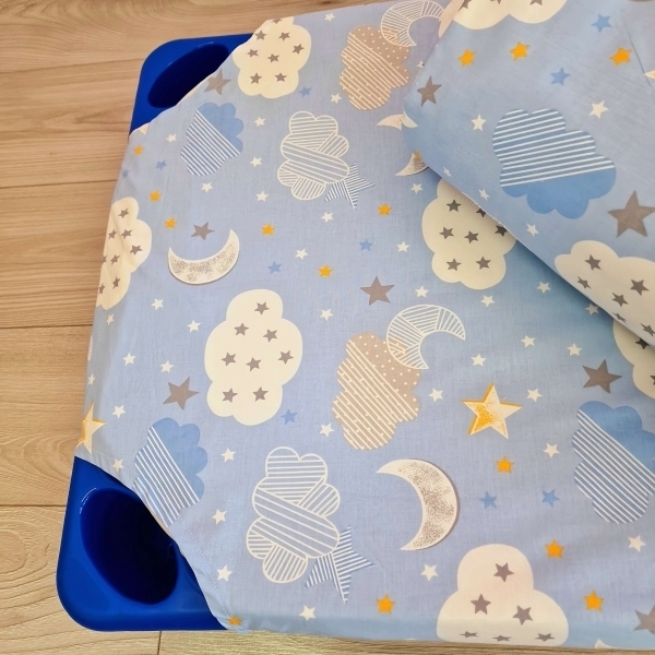 Lenjerie din Bumbac pentru patut stivuibil, Norisori si stelute