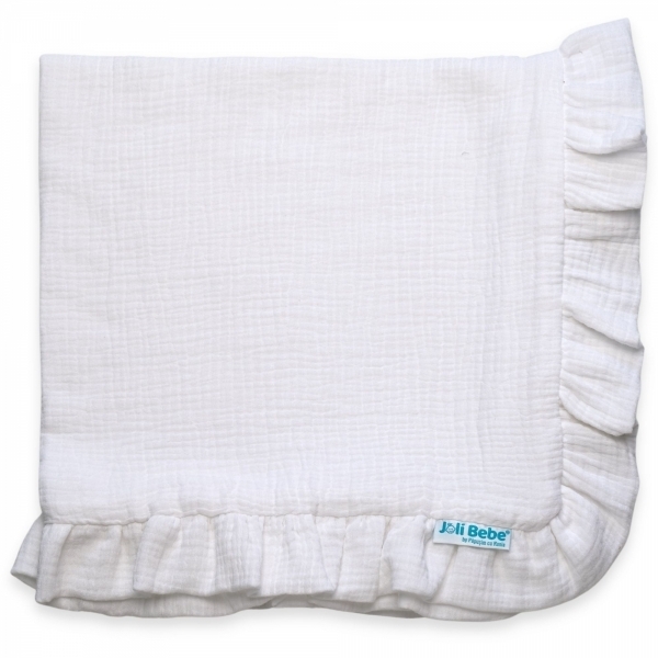 Paturica din muselina dublata, 80 x 80cm, alba