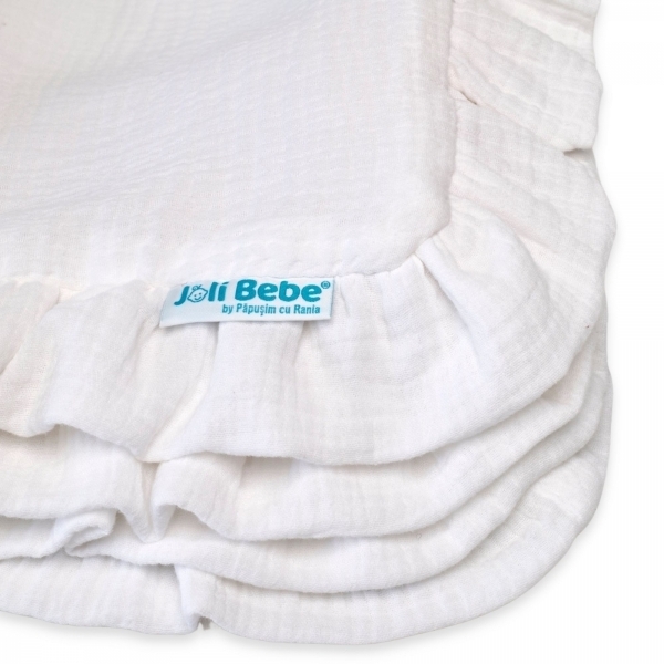 Paturica din muselina dublata, 80 x 80cm, alba