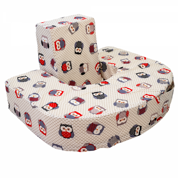 Perne pentru alaptat gemeni cu spatar, bufnite