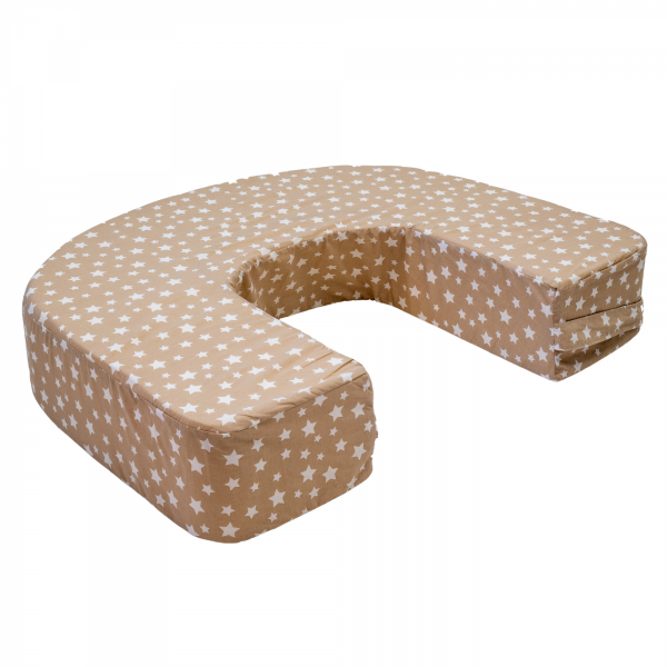 Perne pentru alaptat gemeni cu spatar, stelute albe pe maro