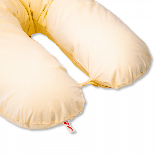 Perna pentru gravide tip cornulet 3 in 1 din bumbac, crem
