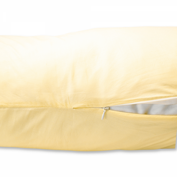 Perna pentru gravide tip cornulet 3 in 1 din bumbac, crem