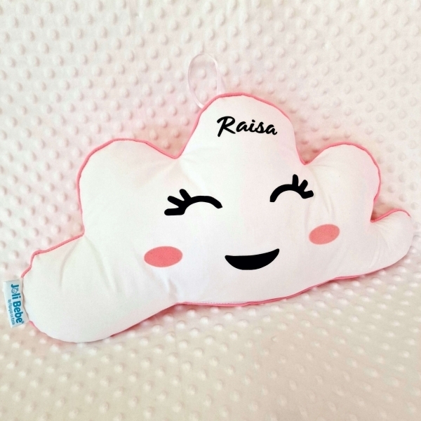 Perna decorativa Norisor alb cu roz