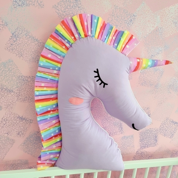 Perna decorativa Unicorn, mov