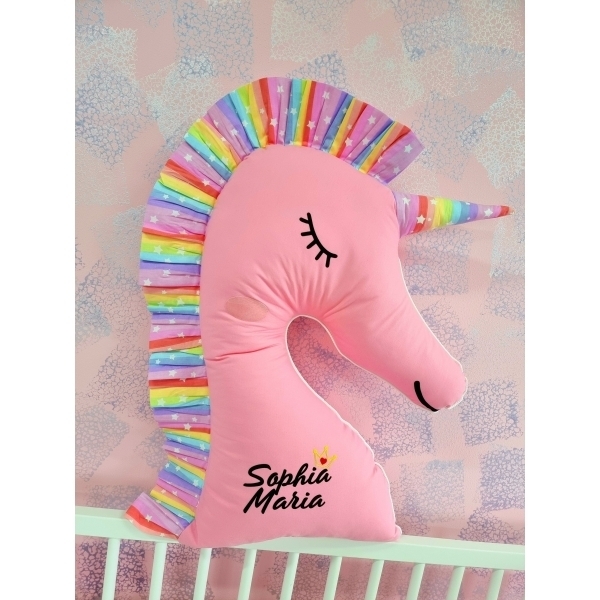 Perna decorativa Unicorn, roz