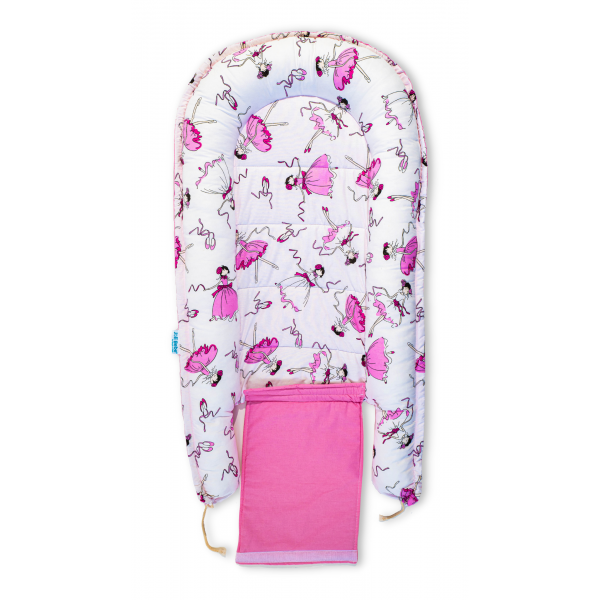 Set 5 piese Baby Nest din Bumbac, model balerine roz