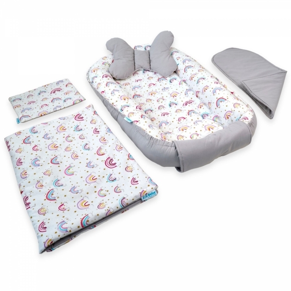 Set 5 piese Baby Nest din Bumbac,...