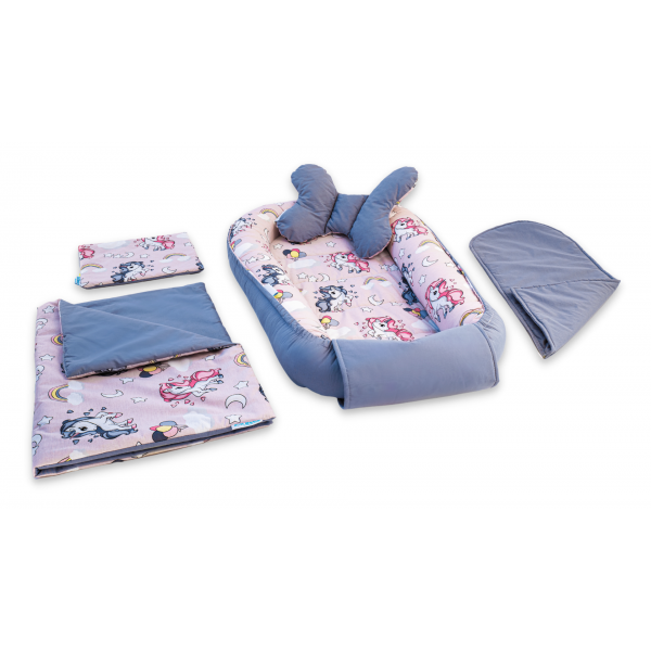 Set 5 piese Baby Nest din Bumbac,...