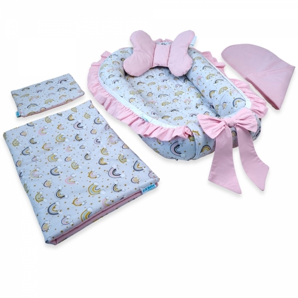 Set 5 piese Baby Nest Premium din... Set 5 piese Baby Nest Premium din...