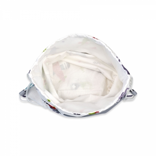 Saculet gradinita personalizat cu nume din Bumbac 40cm x 30cm, avioane