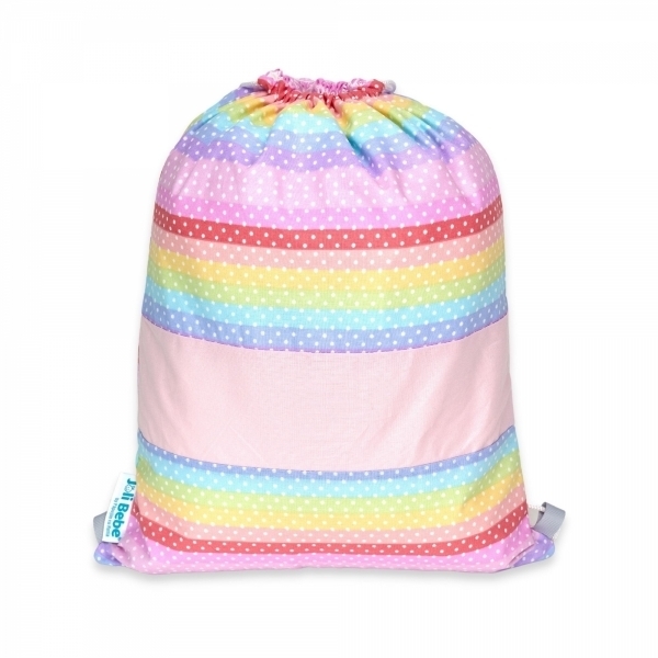 Saculet gradinita personalizat cu nume din Bumbac 40cm x 30cm, multicolor