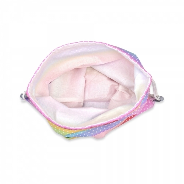 Saculet gradinita personalizat cu nume din Bumbac 40cm x 30cm, multicolor