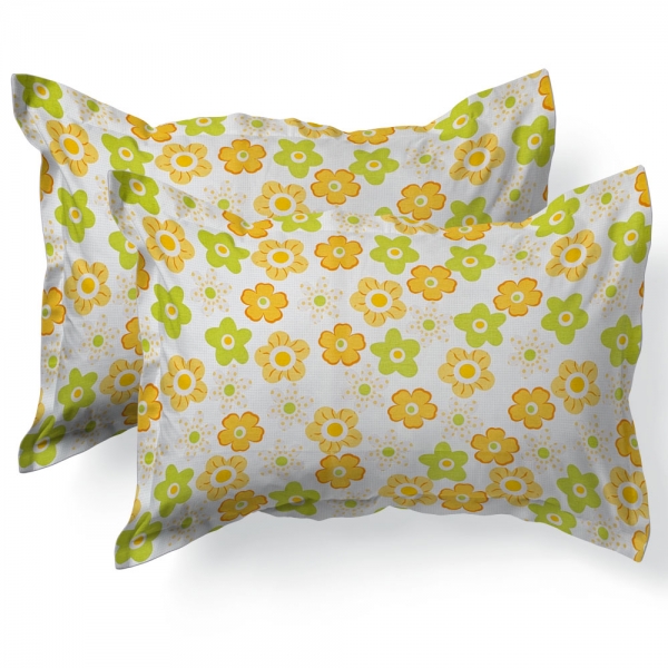 Set de 2 fete de perna 70x70cm din Bumbac Ranforce cu marginuta, cod culoare 8