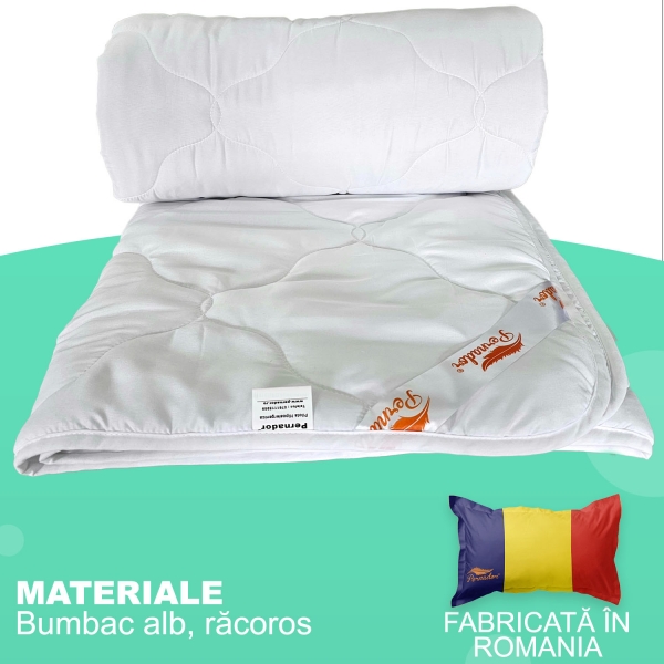 Pilota matlasata Pernador de vara, Bumbac 200g/mp, lavabila la 60°C, 210cm x 240cm