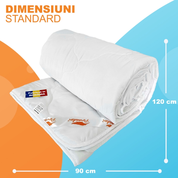 Pilota matlasata Pernador, microfibra 200g/mp, lavabila la 90°C, 90cm x 120cm