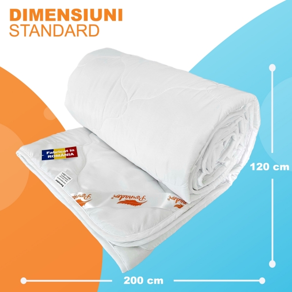 Pilota matlasata Pernador, microfibra 400g/mp, lavabila la 90°C, 120cm x 200cm