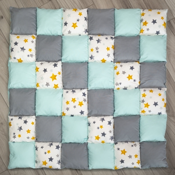 Cort de joaca Teepee, gri cu fistic...