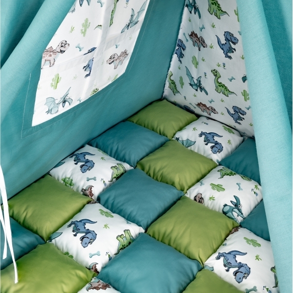 Cort de joaca Teepee, verde cu...