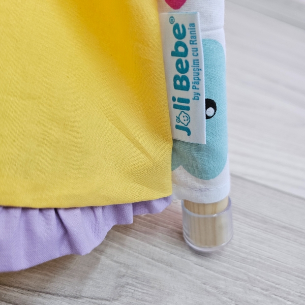 Cort de joaca Teepee, curcubeu cu galben